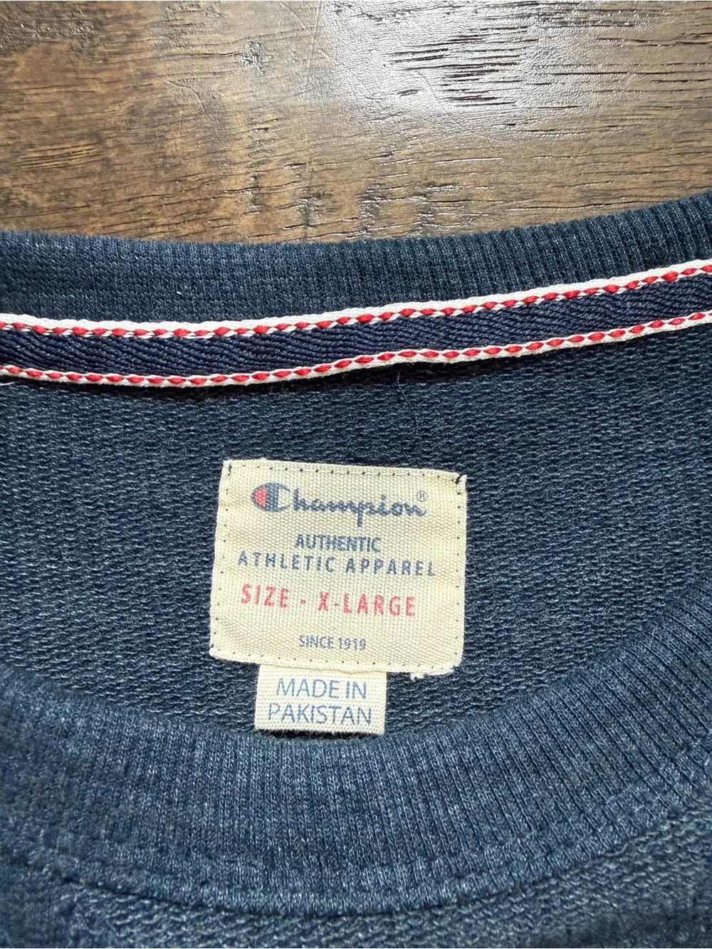 Champion Men's Crewneck Sweater in Navy Blue